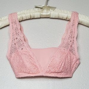 Aerie NEW Padded Bandeau Lace Covered Bra